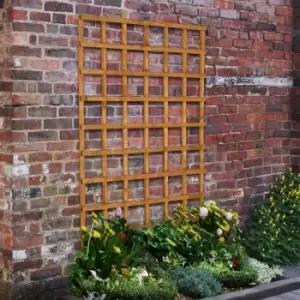 Image of Forest Garden Heavy Duty Trellis 180cm x 120cm (5 Pack) in Golden Brown Timber