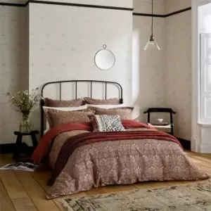 Image of Crown Imperial Jacquard Duvet Cover Red - Red