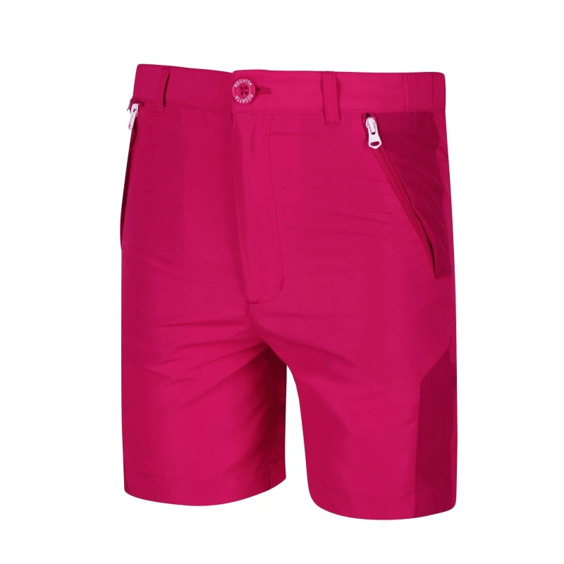 Image of Regatta Sorcer Mountain Walking Shorts Short Unisex Kids - Purple Purple 5 - 6 Years