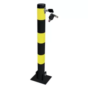 Image of Folding Steel Parking Post - Heavy Duty, Round