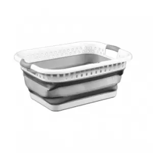 Image of Pop Up Collapsible Plastic Washing Laundry Basket