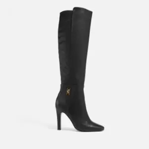 Image of Kurt Geiger London Shoreditch Leather Heeled Knee High Boots - UK 5