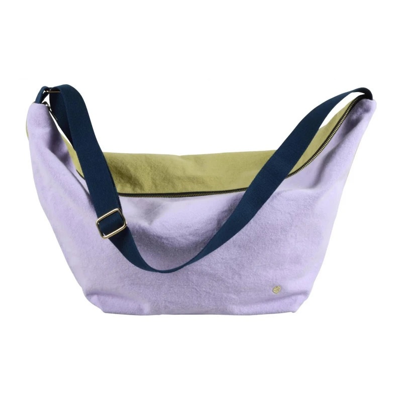 Image of La Cerise sur le Gateau Womens half-moon shoulder bag La Cerise sur le Gateau Violet Female 53x28x12 cm