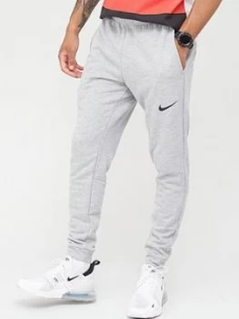 image of Nike Training Dry Tapered Fleece Pant, Dark Grey, Size S, Men