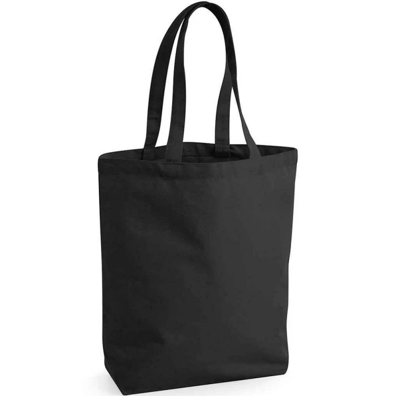 Image of Westford Mill Womens Camden Cotton Fairtrade Tote Bag in Black Female One Size