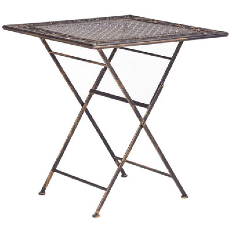 Image of Beliani Bistro Table Bormio 70 Cm 70 Cm Metal Black