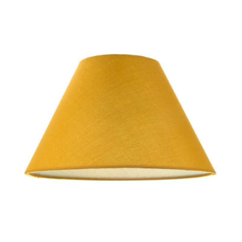 Image of Happy Homewares 10" Mustard Ochre Cotton Coolie Shade For Table Lamp Or Pendant