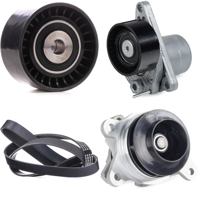 Image of RIDEX 4172P0165 Water Pump + V-Ribbed Belt Kit Water Pump + V-Ribbed Belt Kit (4172)