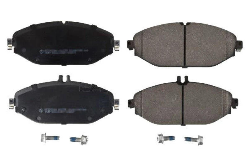 Image of SWAG 33 10 7557 Brake pad set Front Axle, prepared for wear warning indicator, with bolts/screws Brake Pad Set,disc brake (402)