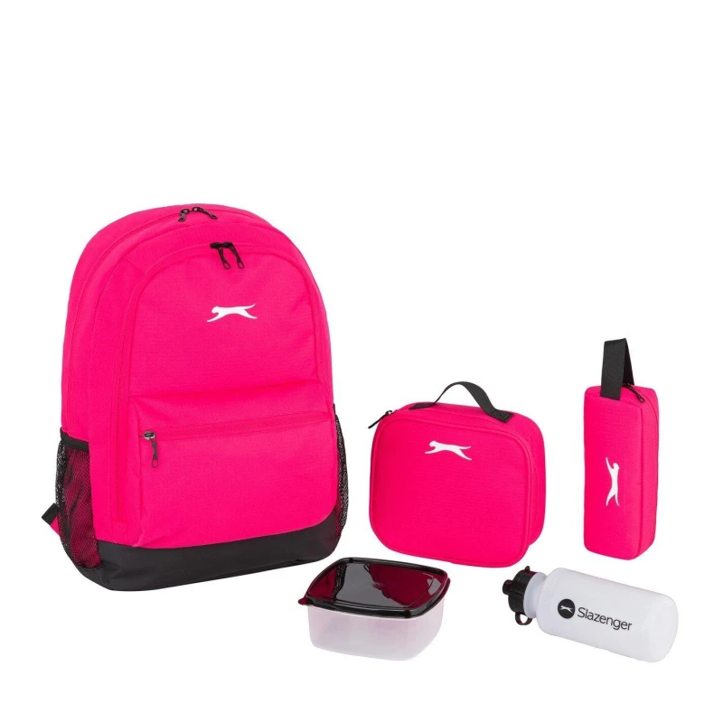 Image of Slazenger Backpack and Lunch Box - Pink Pink One Size