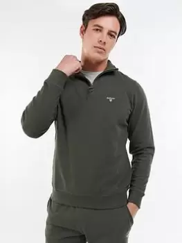 Image of Barbour Nico Half Zip, Green, Size L, Men