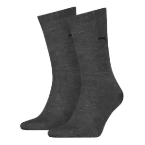Image of Puma 2 Pack Classic Socks Mens - Grey