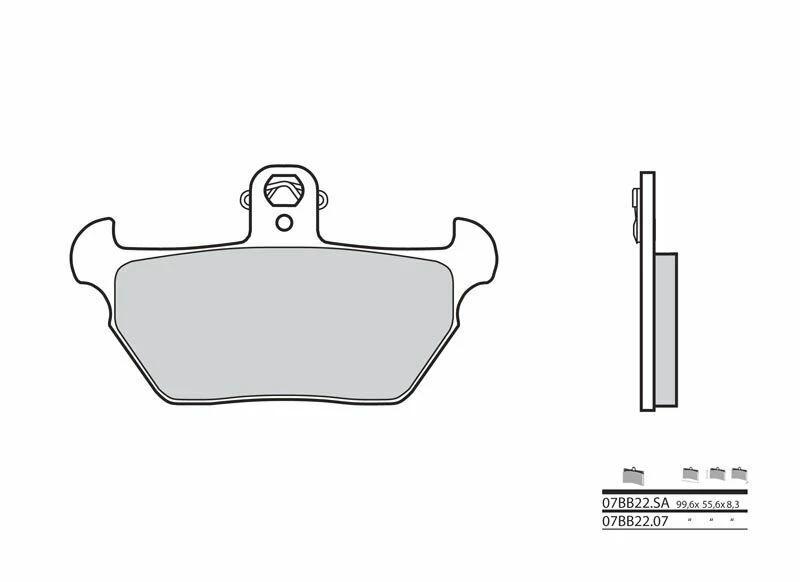 Image of Brembo S.p.A. Street Sintered Metal Brake pads - 07BB22SA
