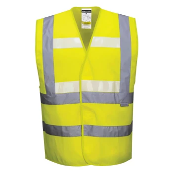 Image of Glowtex Triple Technology Hi Vis Waistcoat Yellow 2XL / 3XL