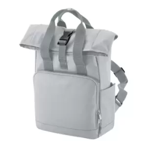 image of Bagbase Roll Top Recycled Twin Handle Backpack (One Size) (Light Grey)