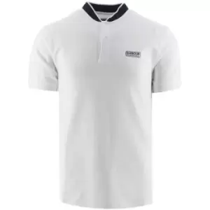 Barbour International White Tipped Sports Collar Polo Shirt