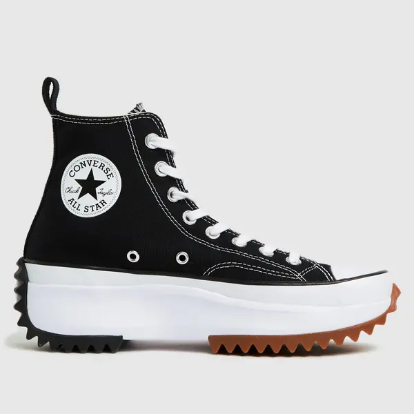 Image of Converse run star hike hi trainers in Black & white Black/White UK 8 (EU 42½)