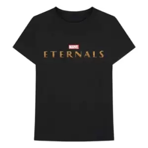 Image of Marvel Comics - Eternals Logo Unisex XX-Large T-Shirt - Black