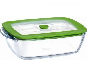 Image of Pyrex Square 0.3-litre Dish with Lid Clear