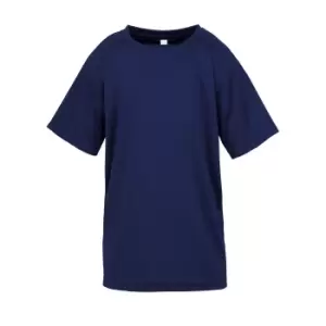 Image of Spiro Chidlrens/Kids Impact Performance Aircool T-Shirt (5-6 Years) (Navy)