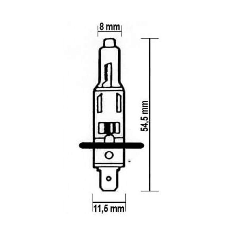 Image of H1 incandescent lamp 12V 55W P14,5s, white