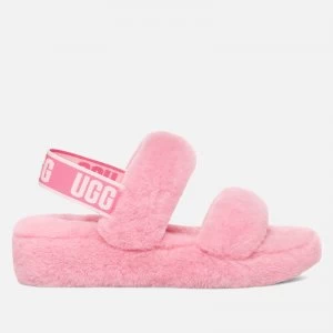 image of UGG Womens Oh Yeah Sheepskin Slides - Sachet Pink - UK 3