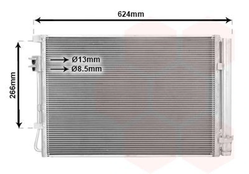 Image of VAN WEZEL Air conditioning condenser VAN WEZEL 83015709