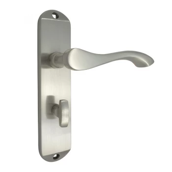 image of Select Hardware 150mm Genoa Bathroom Lock - Satin Chrome