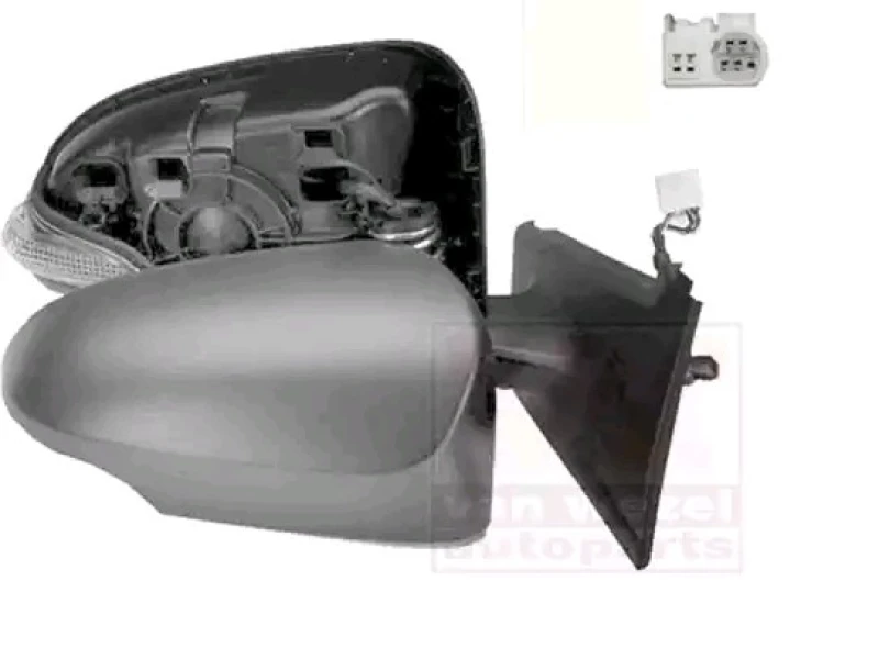 Image of VAN WEZEL 5437808 Wing mirror * HAGUS * Right, Heatable, primed Outside Mirror (50)