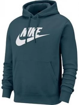 image of Nike Sportswear Club Graphic Hoodie - Green, Size S, Men