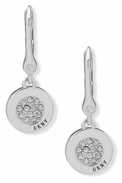Image of DKNY Jewellery DKNY Pave Disc Drop Earrings 60572143-G03