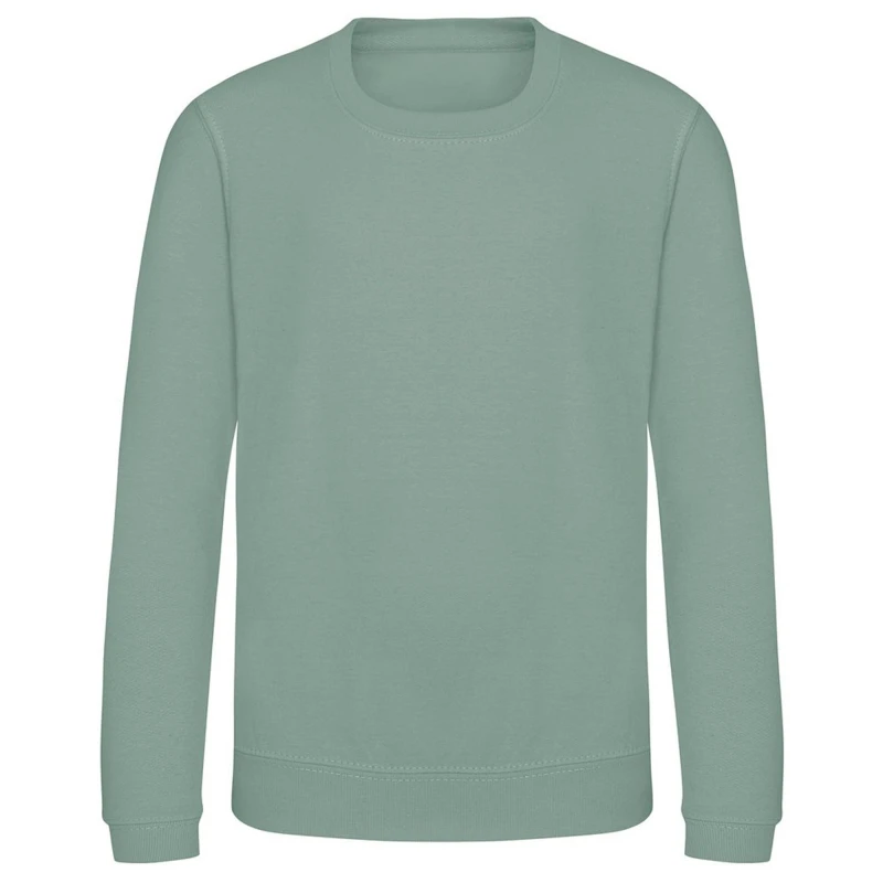Image of Awdis Just Hoods girls's Children's Sweatshirt in Green