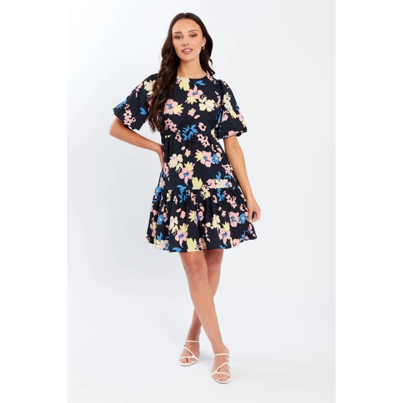 Image of Be You Tie Back Mini Dress - Blue Blue 8