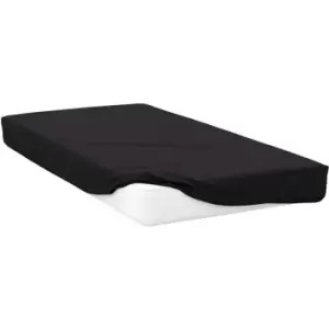 Image of Belledorm Divan Extra Deep Fitted Sheet (King) (Black) - Black