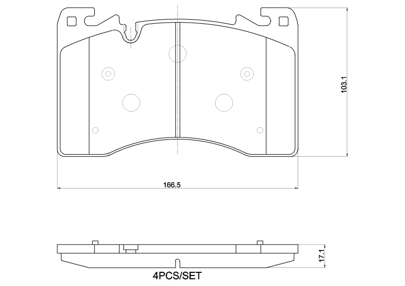 Image of BREMBO Brake pad set BREMBO P 44 033