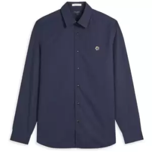 Image of Ted Baker Fonik Poplin Shirt - Blue