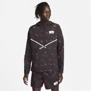 Image of Nike Repel UV D.Y.E.Mens Running Windrunner Jacket - Black