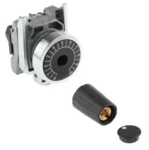 Image of Schneider Electric Flush, Potentiometer Black - Potentiometer, Harmony XB4 Series, 22mm Cutout, Round