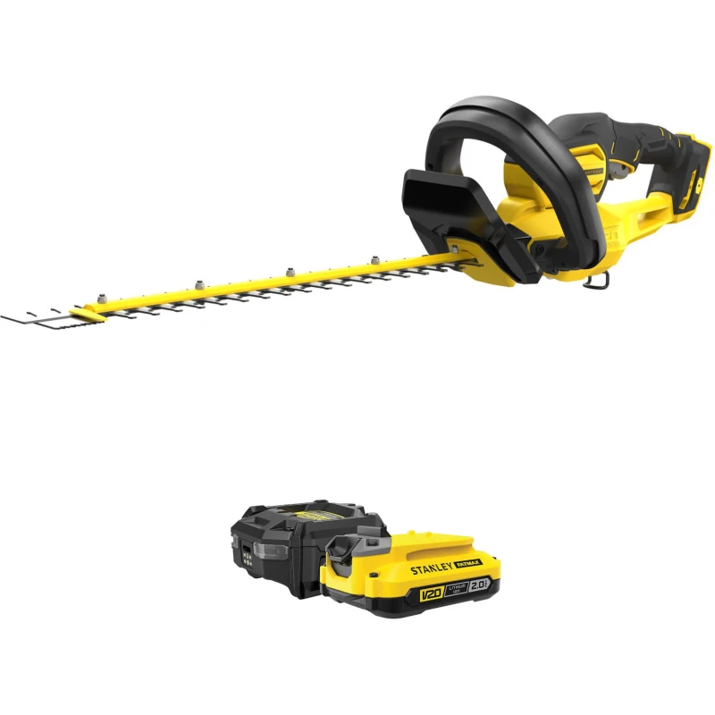 Image of Stanley Fatmax V20 SFMCHT855 18v Cordless Hedge Trimmer 550mm SFMCHT855D1 Batteries: 1 x 2ah Li-ion
