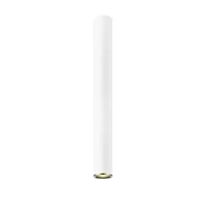 Image of Loya Large Surface Mounted Downlight, Matt White, French Gold, 1x GU10