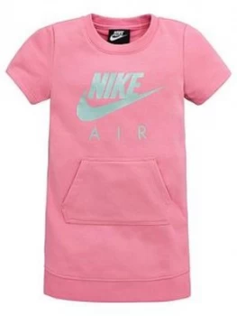 Image of Nike Sportswear Air Younger Girls Sweat Dress - Pink, Size 5-6 Years, Women