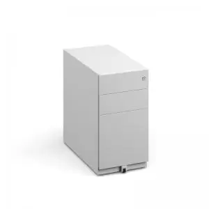 image of Bisley slimline steel pedestal 300mm wide - white