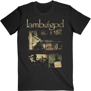 Image of Lamb Of God - Album Collage Unisex Large T-Shirt - Black