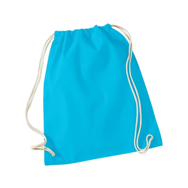 Image of Westford Mill Mens Cotton Drawstring Bag in Baby Blue Baby Blue Male