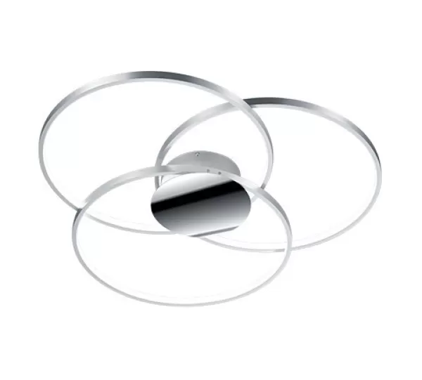 Image of Sedona Modern 40W LED Semi Flush Light Brushed aluminium 3000K