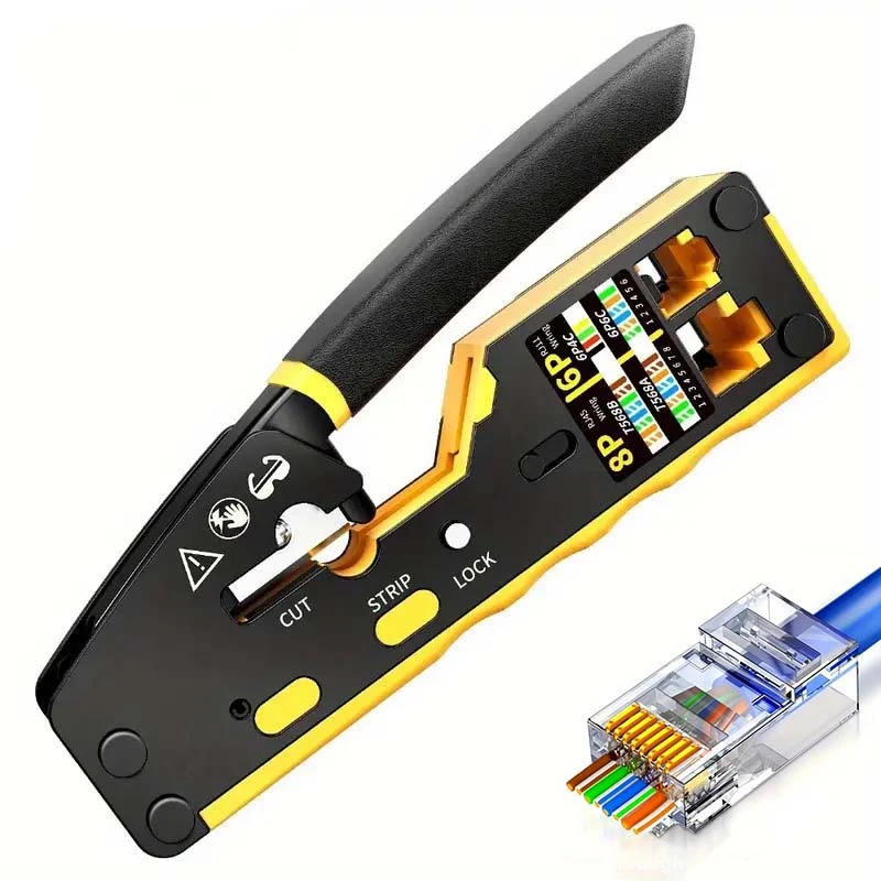 Image of FDL PASS-THRU RJ45 CRIMP TOOL - CAT.5e/ CAT.6/ CAT.6A