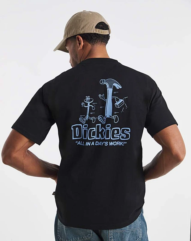 Image of Dickies Dickies Fairlawn Back Graphic T-Shirt Black - Dickies - Size: S Black Male S DI76803
