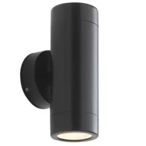 image of Up & Down Twin Outdoor IP65 Wall Light - 2 x 7W LED GU10 - Satin Black