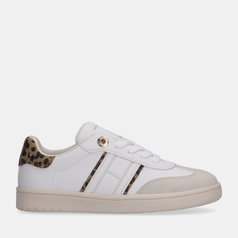 Image of Tommy Hilfiger Kids Leopard Low-Top Trainers White/Leopard female 4.5 (37.5)