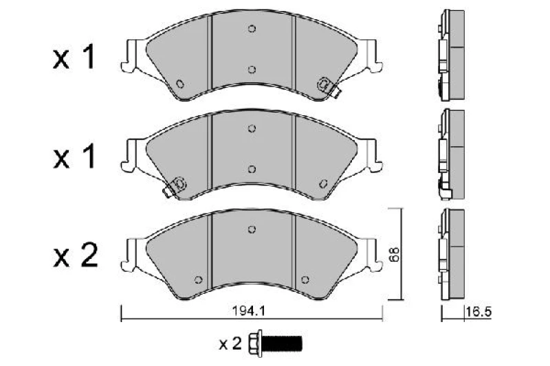 Image of AISIN Brake pad set AISIN BPFO-1017